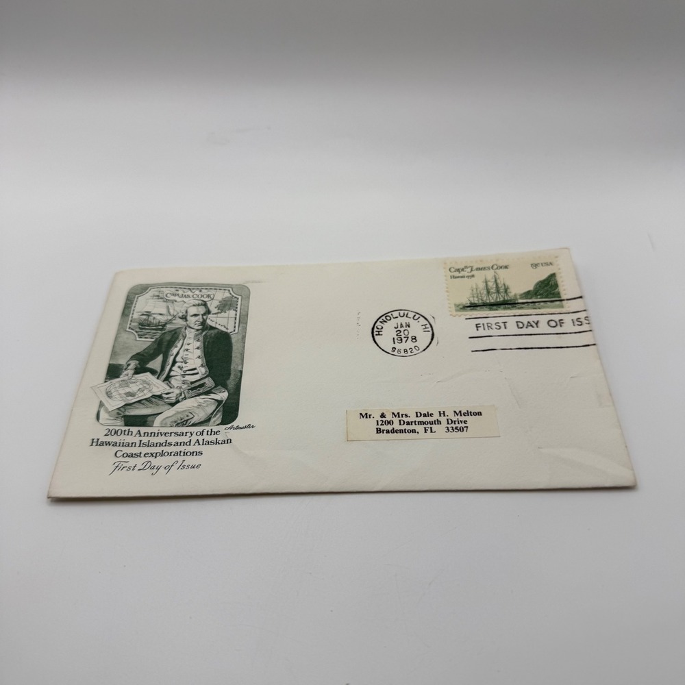 1978 Artmaster First Day Cover Captain James Cook 200th Anniversary Hawaii FDC